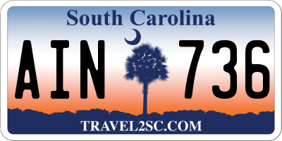 SC license plate AIN736