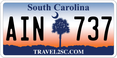 SC license plate AIN737