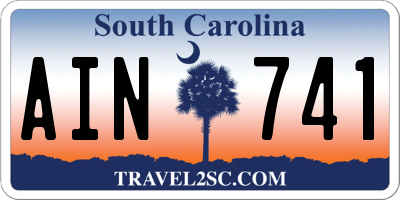 SC license plate AIN741