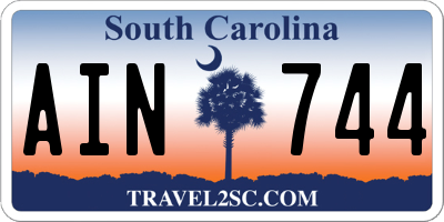 SC license plate AIN744
