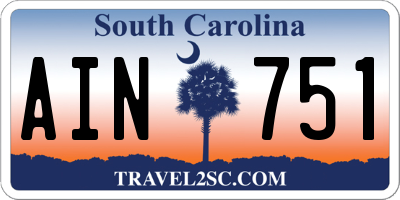 SC license plate AIN751