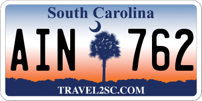 SC license plate AIN762