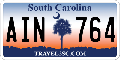 SC license plate AIN764