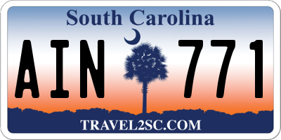 SC license plate AIN771