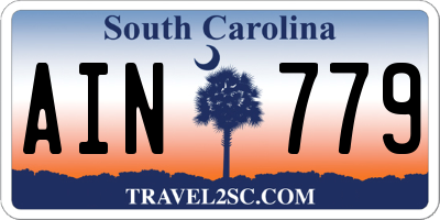 SC license plate AIN779