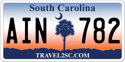 SC license plate AIN782