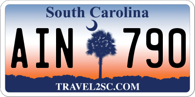 SC license plate AIN790