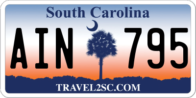 SC license plate AIN795