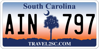 SC license plate AIN797