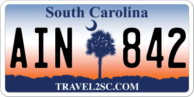 SC license plate AIN842