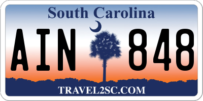 SC license plate AIN848