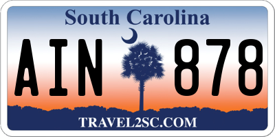 SC license plate AIN878