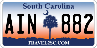 SC license plate AIN882