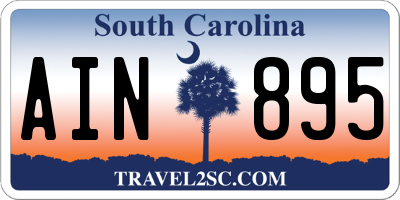 SC license plate AIN895