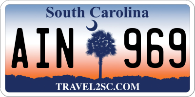 SC license plate AIN969