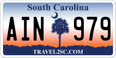 SC license plate AIN979