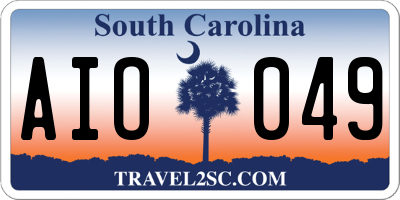 SC license plate AIO049