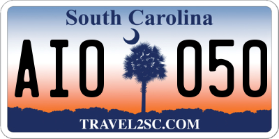 SC license plate AIO050