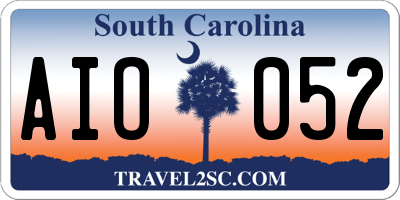 SC license plate AIO052