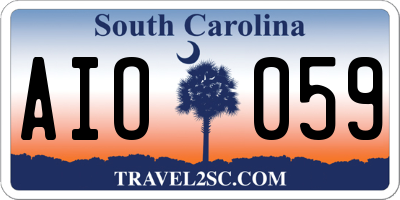 SC license plate AIO059