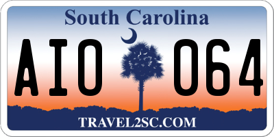 SC license plate AIO064