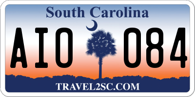 SC license plate AIO084
