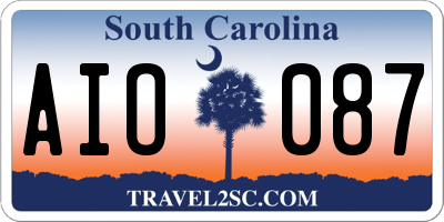 SC license plate AIO087