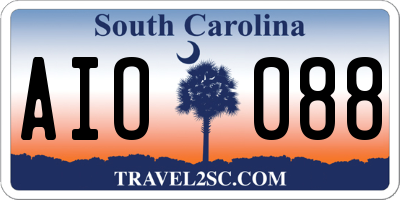 SC license plate AIO088