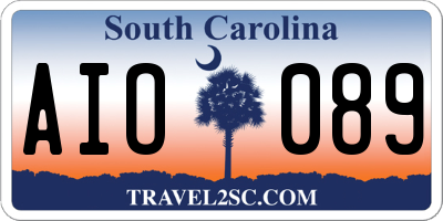 SC license plate AIO089