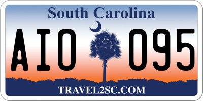 SC license plate AIO095