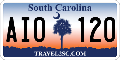SC license plate AIO120