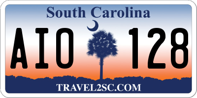 SC license plate AIO128