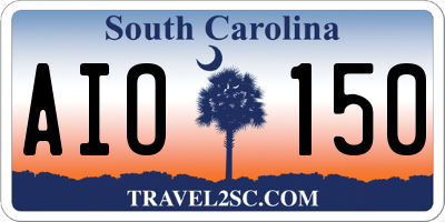 SC license plate AIO150