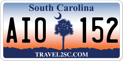 SC license plate AIO152