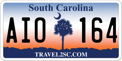 SC license plate AIO164