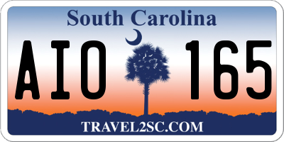 SC license plate AIO165
