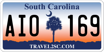 SC license plate AIO169