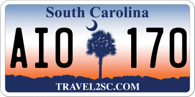SC license plate AIO170