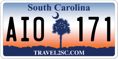 SC license plate AIO171
