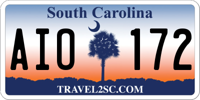 SC license plate AIO172