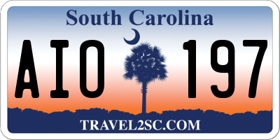 SC license plate AIO197