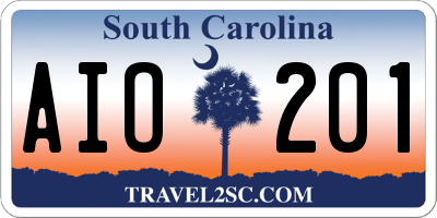 SC license plate AIO201