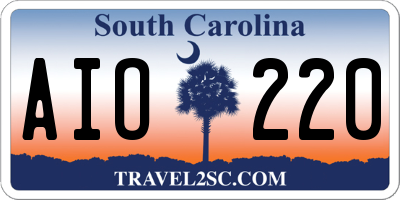 SC license plate AIO220