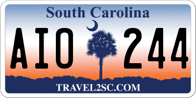 SC license plate AIO244