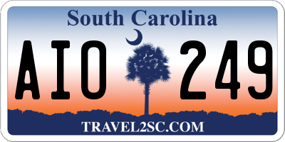 SC license plate AIO249
