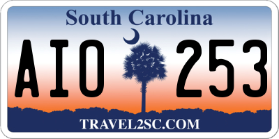 SC license plate AIO253