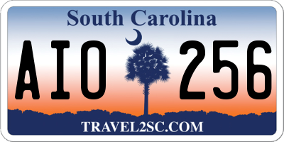 SC license plate AIO256