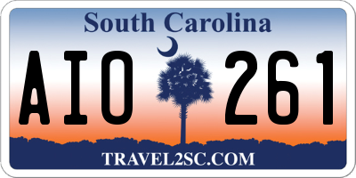 SC license plate AIO261