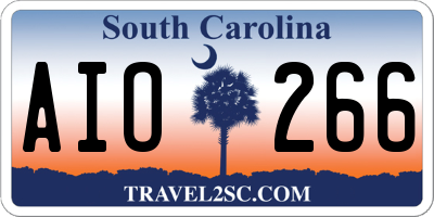 SC license plate AIO266