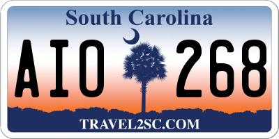 SC license plate AIO268